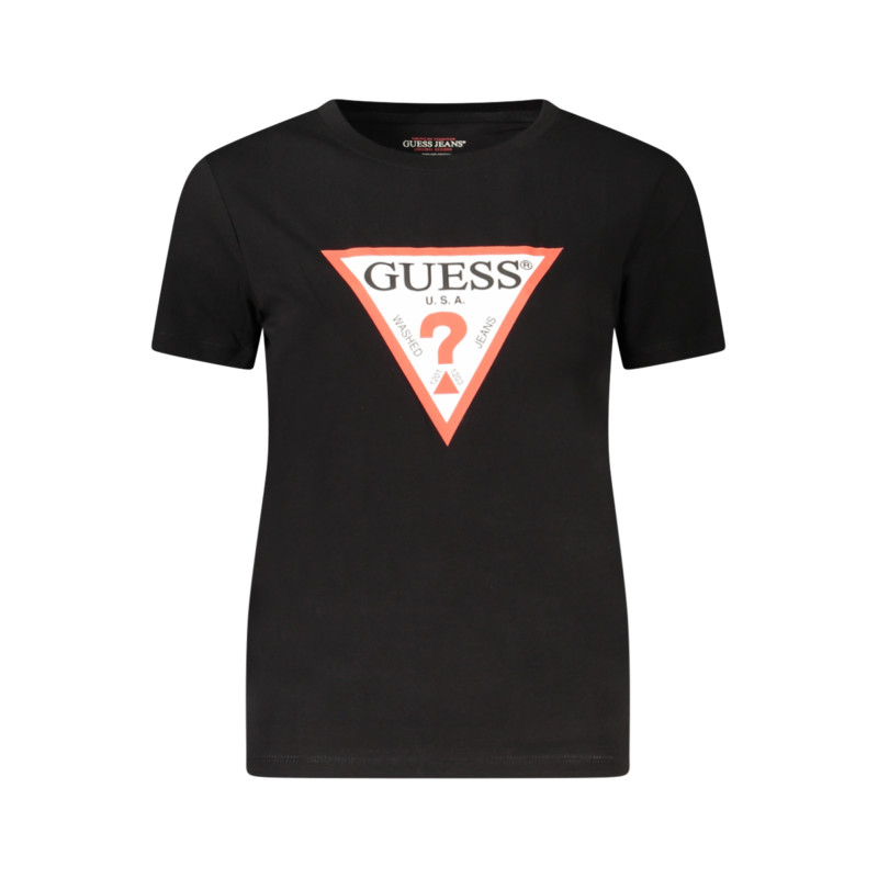 GUESS JEANS SHORT SLEEVE T-SHIRT WOMEN BLACK