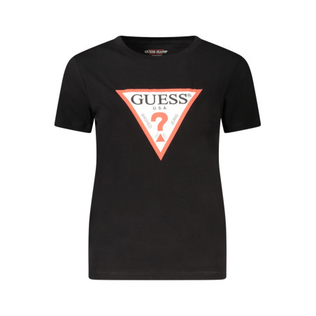 GUESS JEANS SHORT SLEEVE T-SHIRT WOMEN BLACK