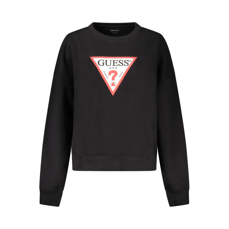 GUESS JEANS SWEATSHIRT OHNE REISSVERSCHLUSS DAMEN SCHWARZ