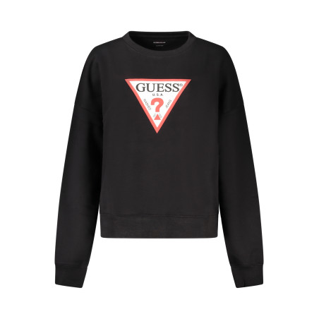 GUESS JEANS SWEATSHIRT OHNE REISSVERSCHLUSS DAMEN SCHWARZ