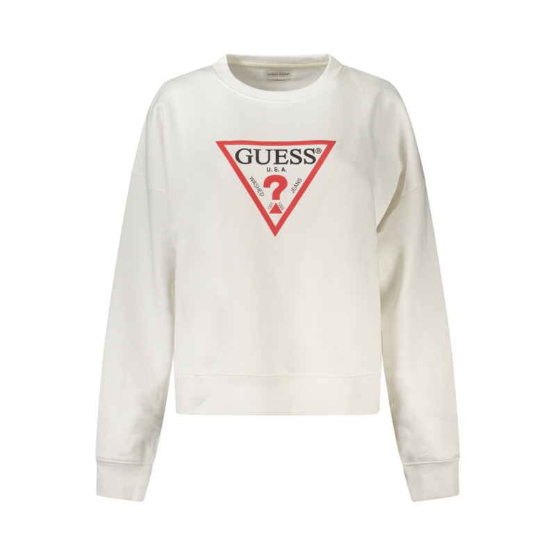 GUESS JEANS SWEATSHIRT OHNE REISSVERSCHLUSS DAMEN WEISS