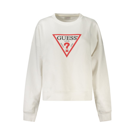 GUESS JEANS SWEATSHIRT OHNE REISSVERSCHLUSS DAMEN WEISS