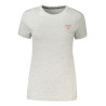 GUESS JEANS T-SHIRT MANICHE CORTE DONNA GRIGIO