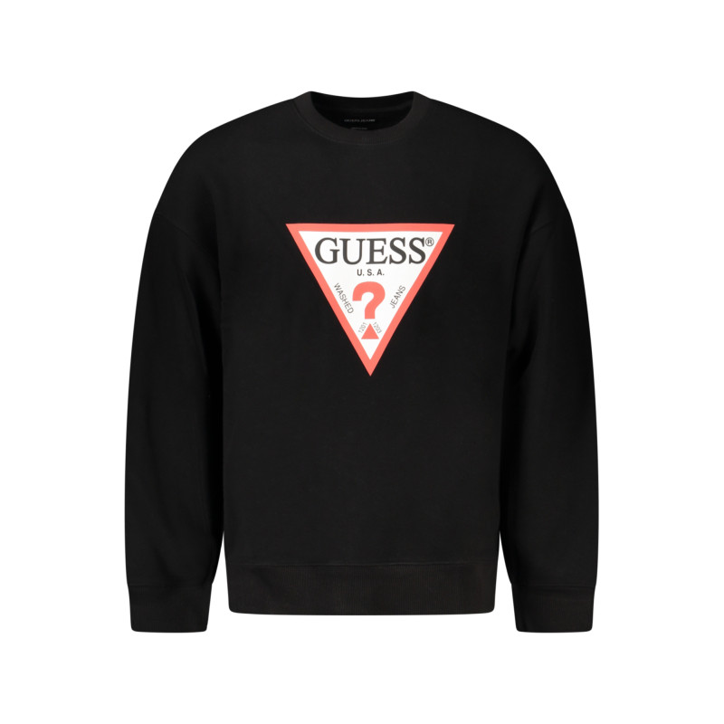 GUESS JEANS SWEATSHIRT OHNE REISSVERSCHLUSS HERREN SCHWARZ