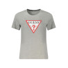 GUESS JEANS T-SHIRT MANICHE CORTE DONNA GRIGIO