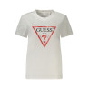 GUESS JEANS T-SHIRT MANICHE CORTE DONNA BIANCO