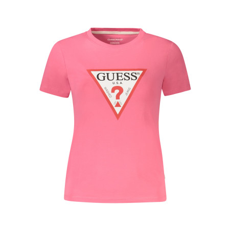 GUESS JEANS WOMEN&39S SHORT SLEEVE T-SHIRT PINK