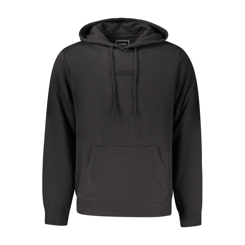 GUESS JEANS FELPA SENZA ZIP UOMO NERO