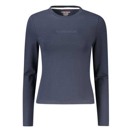 GUESS JEANS T-SHIRT MANICHE CORTE DONNA BLU