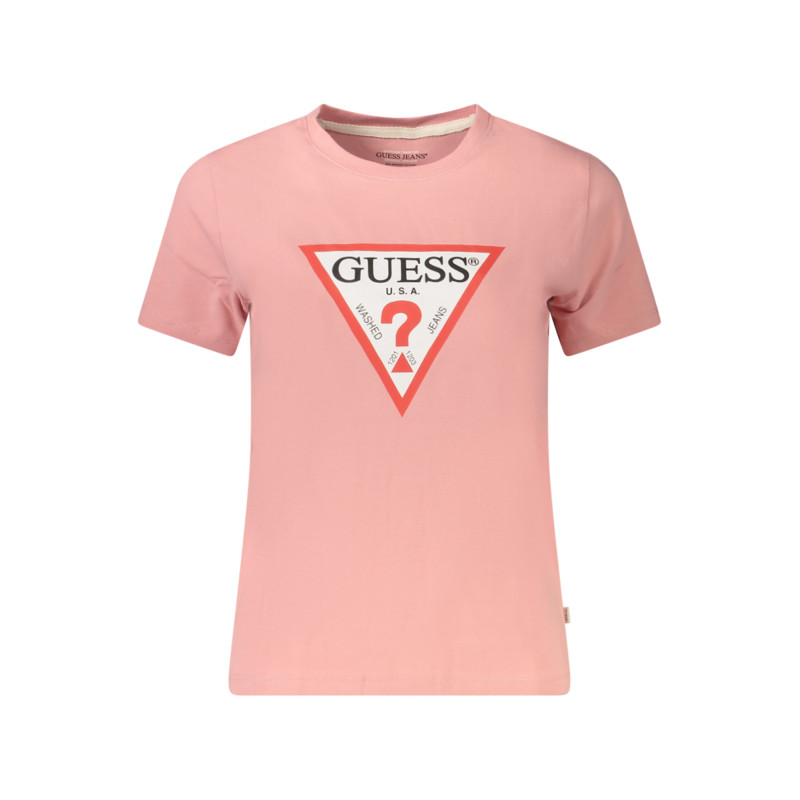 GUESS JEANS WOMEN&39S SHORT SLEEVE T-SHIRT PINK