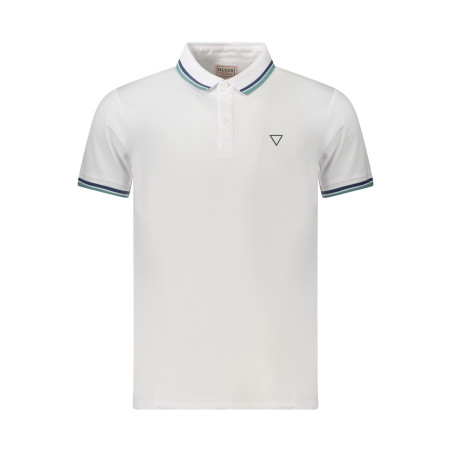 GUESS JEANS POLO MANICHE CORTE UOMO BIANCO